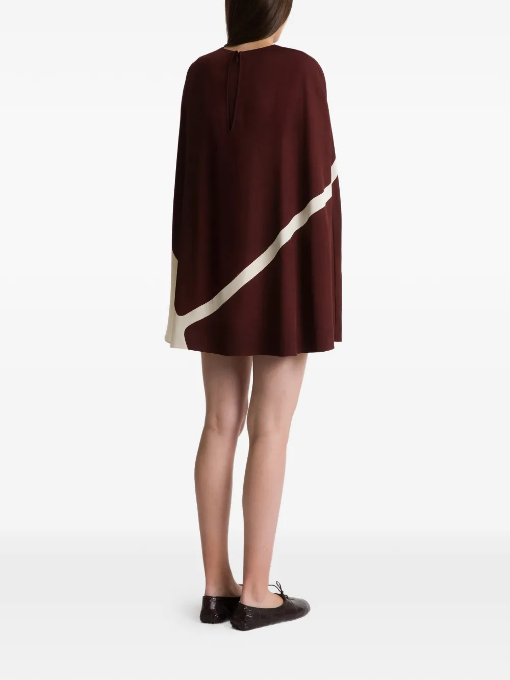 Alberta Ferretti Jurk met colourblocking Bruin