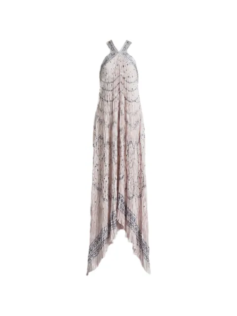 Alberta Ferretti vestido con cuello halter