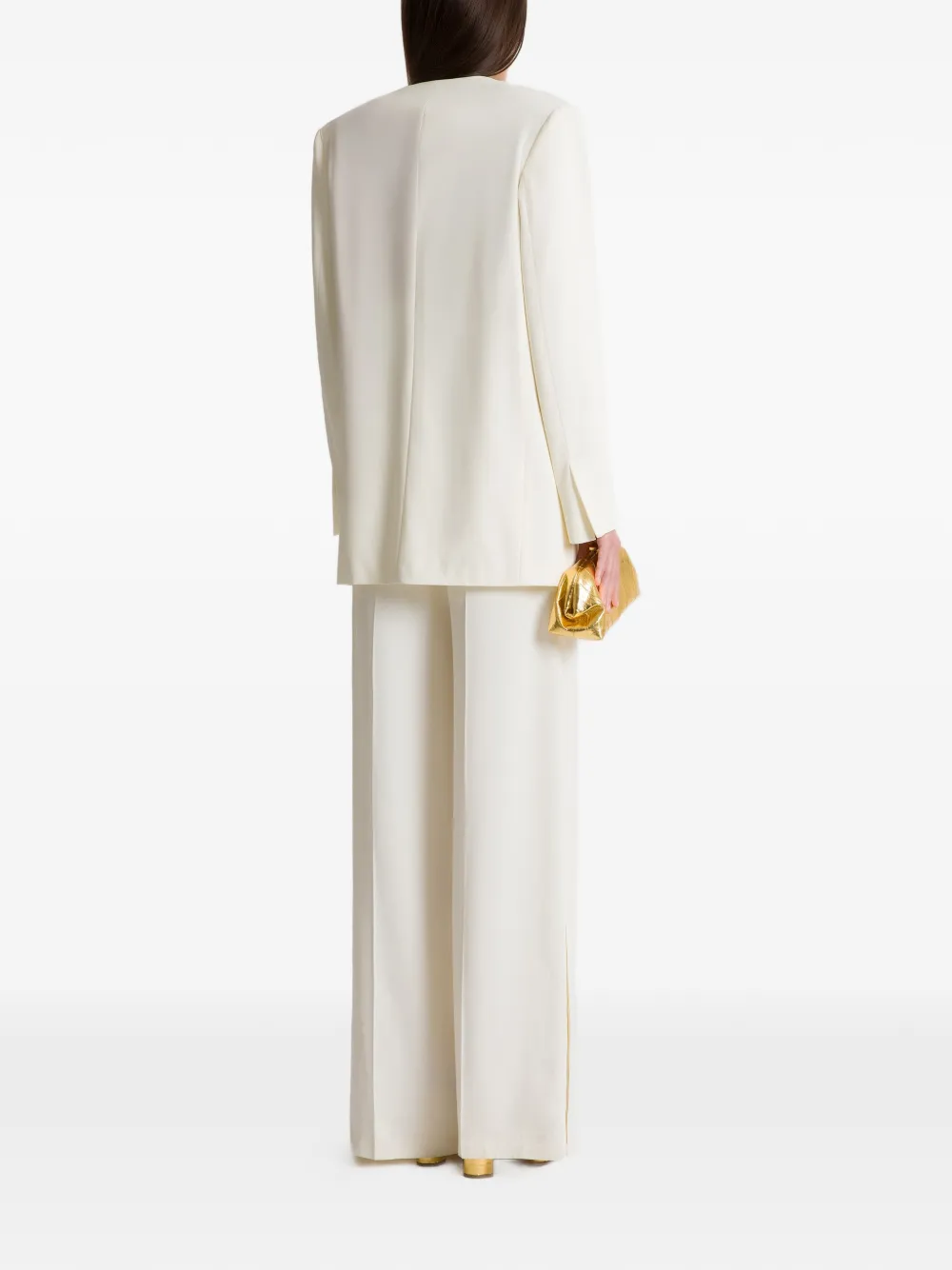 Alberta Ferretti Broek met wijde pijpen Wit