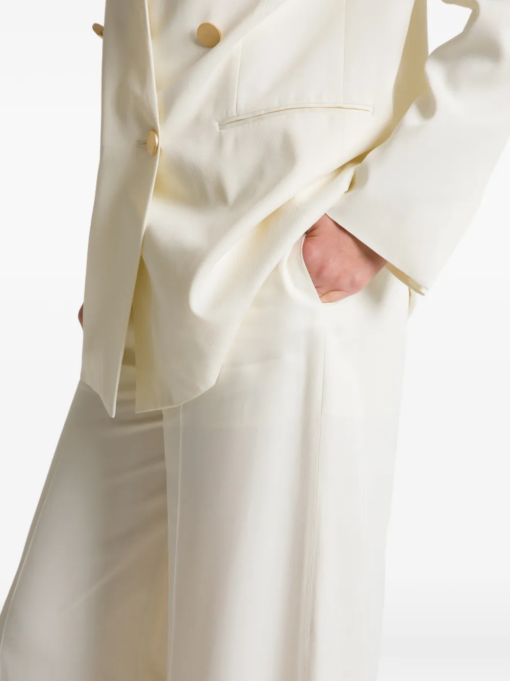 Alberta Ferretti Broek met wijde pijpen Wit