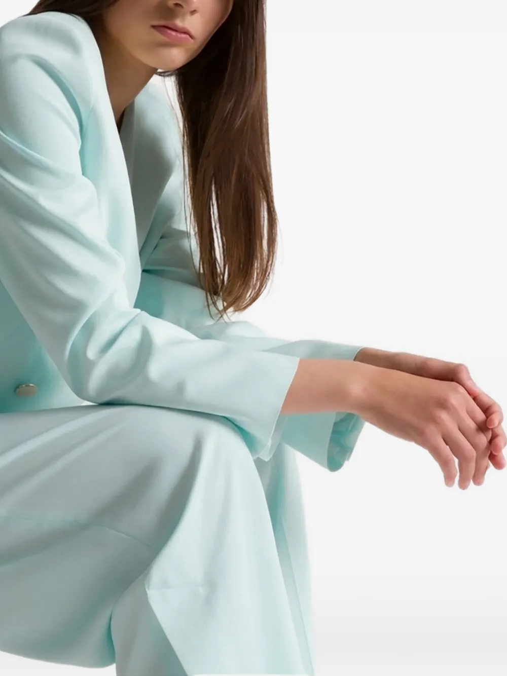 Alberta Ferretti Blazer met dubbele rij knopen Blauw