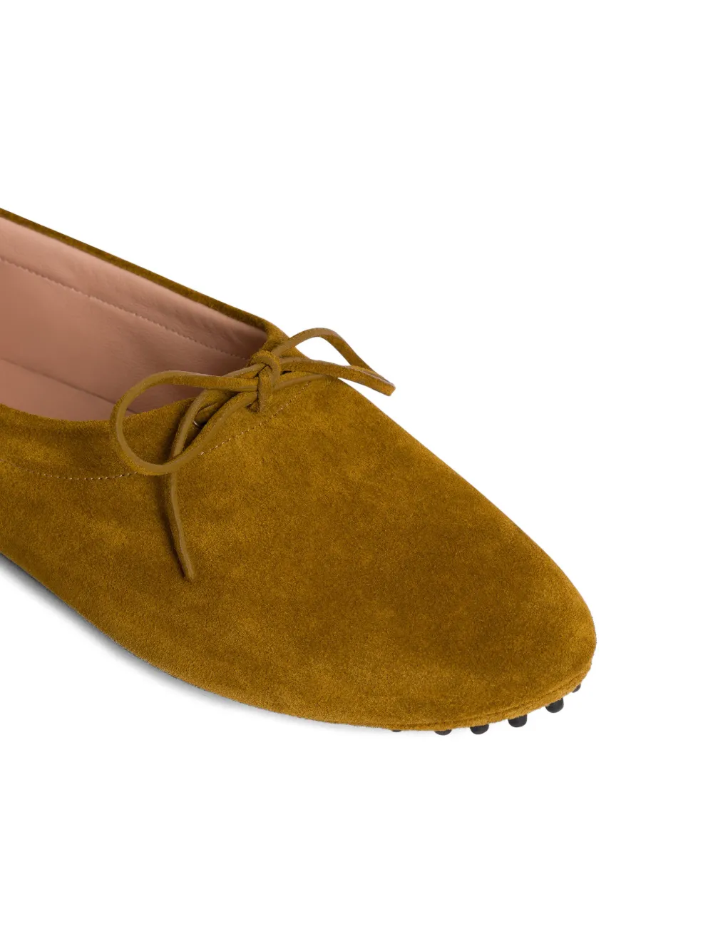 Alberta Ferretti bow-detail pebble-sole loafers Geel