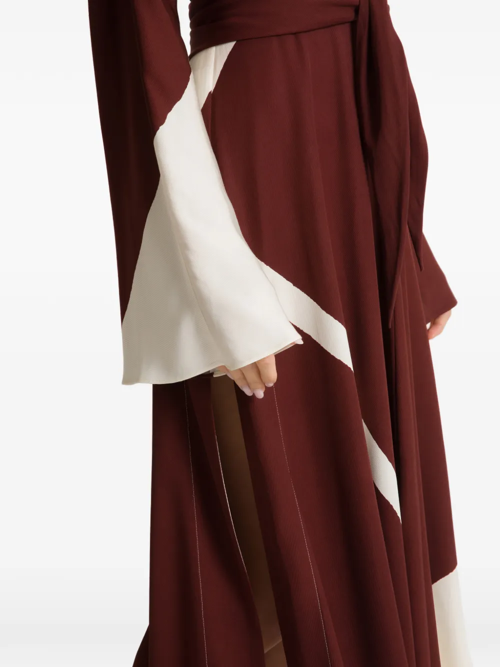 Alberta Ferretti Maxi-jurk met V-hals Bruin
