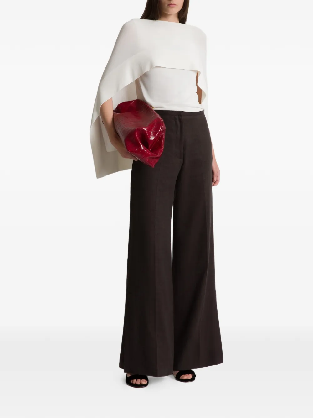 Alberta Ferretti Top met capedetail Wit