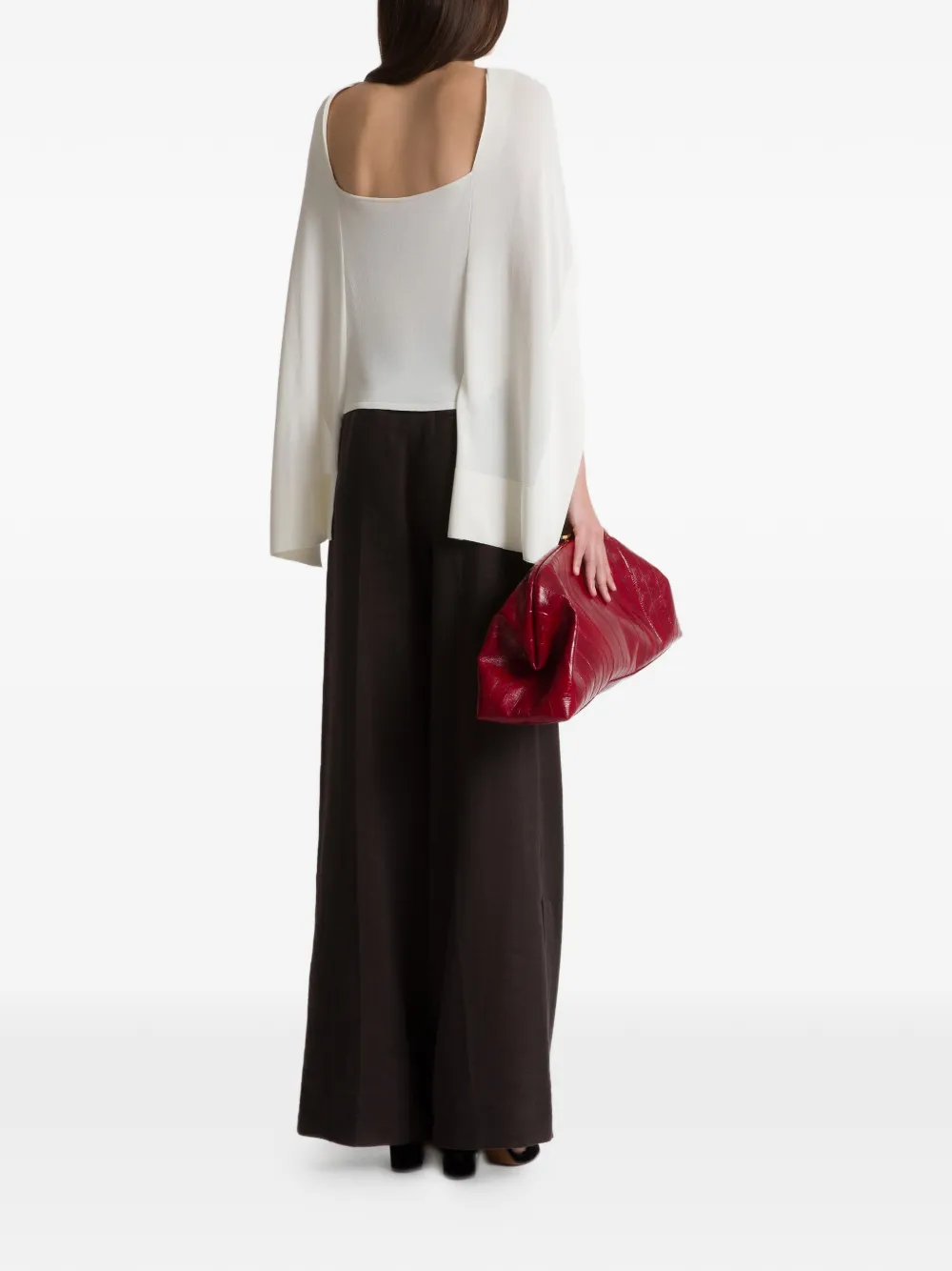 Alberta Ferretti Top met capedetail Wit