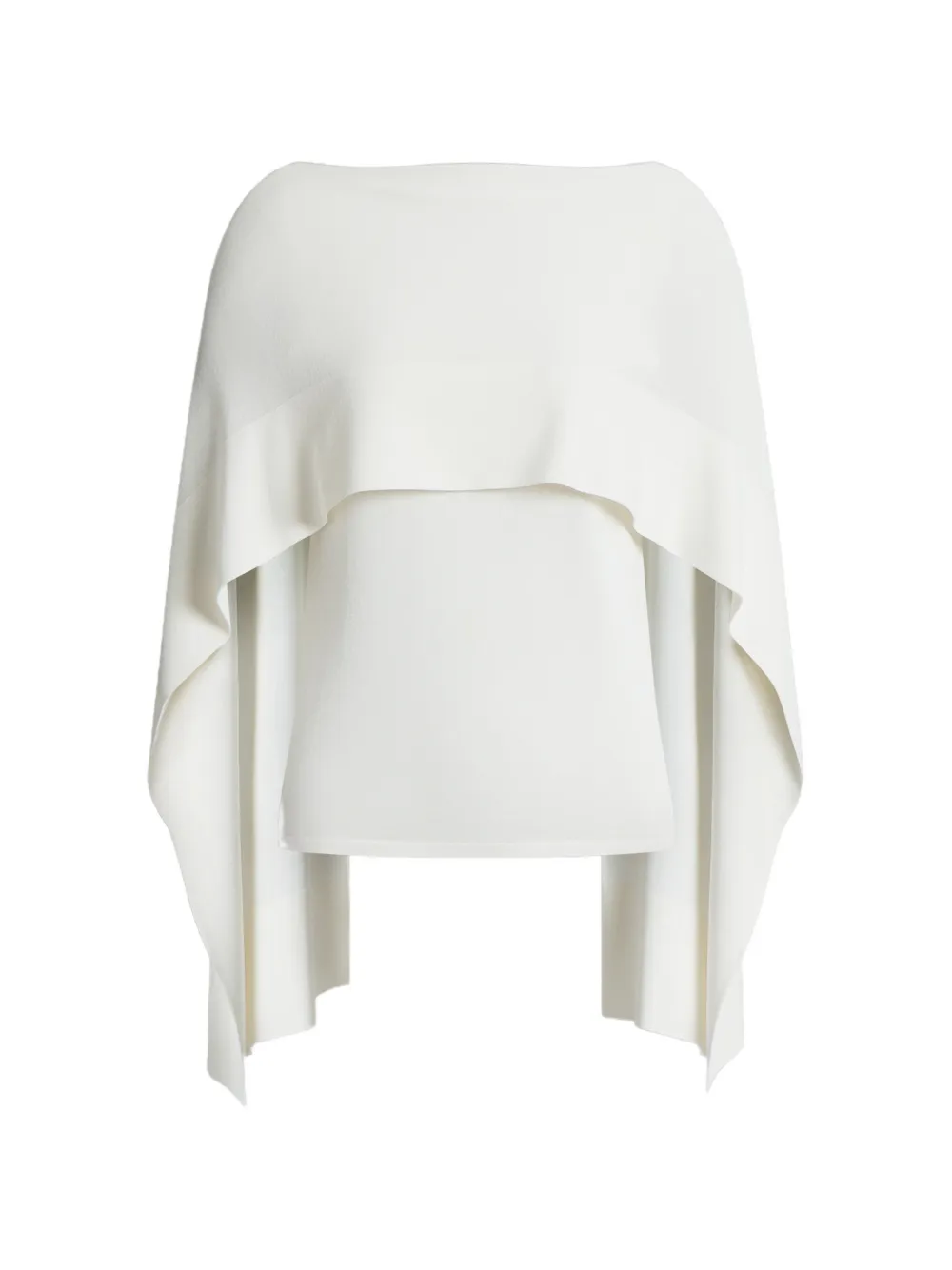 Alberta Ferretti Top con mantella - Bianco