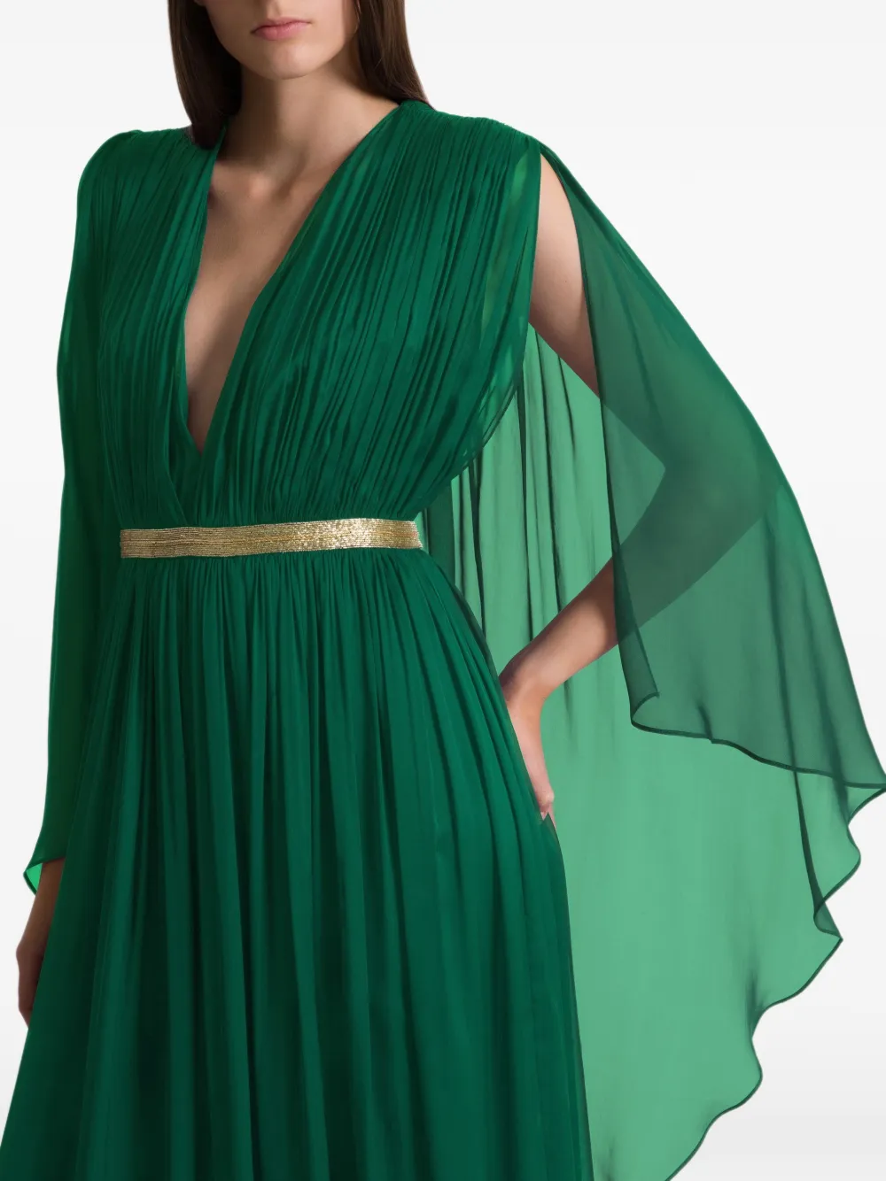 Alberta Ferretti Jurk met V-hals Groen