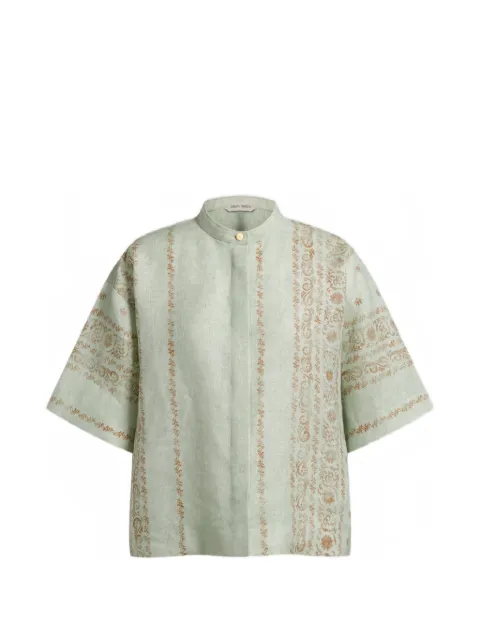 Alberta Ferretti blusa manga corta con estampado floral