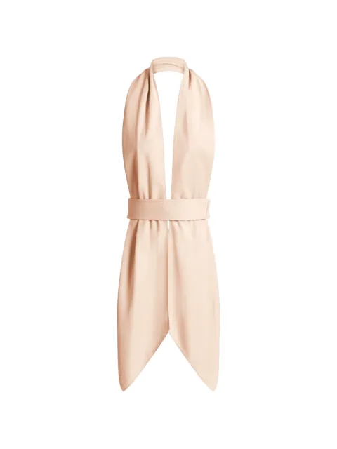 Alberta Ferretti belted halterneck top