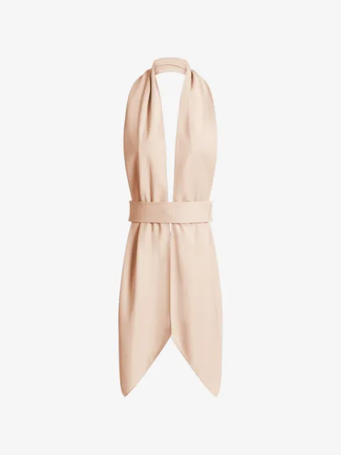 Alberta Ferretti top con cuello halter y cinturón