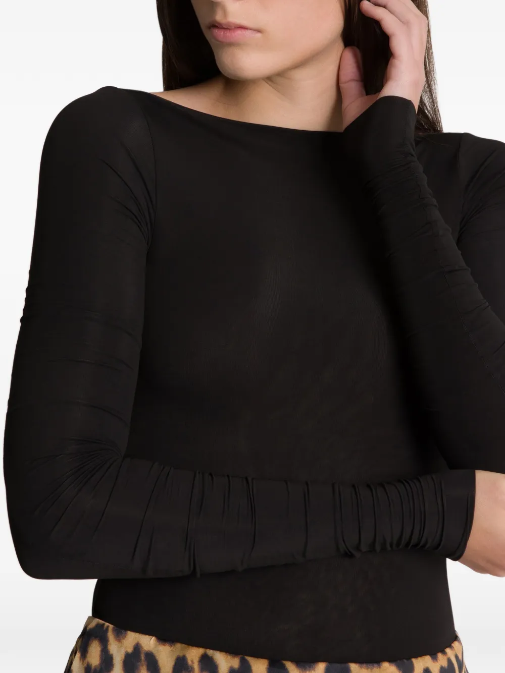 Alberta Ferretti Body met lange mouwen Zwart