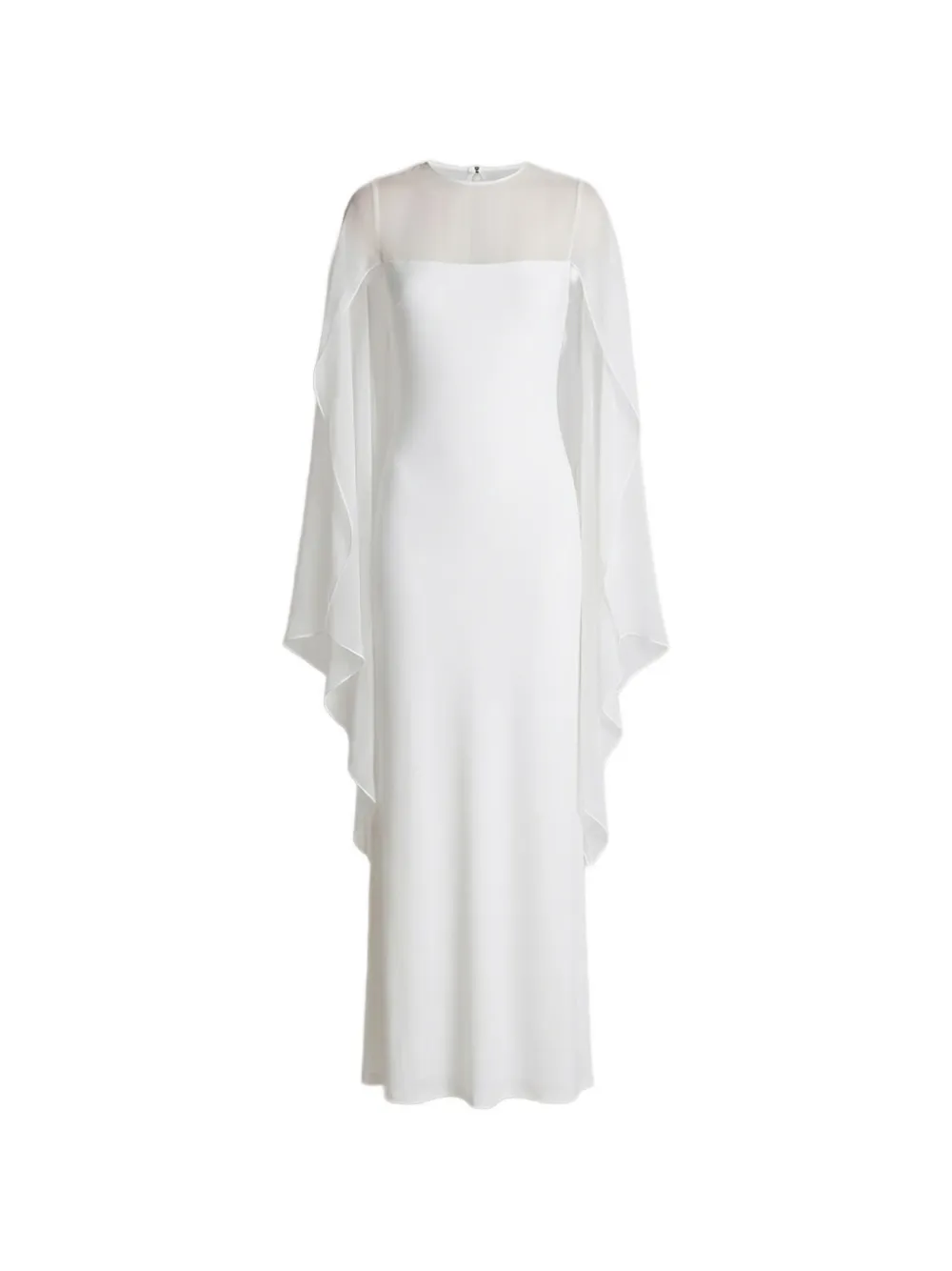 Alberta Ferretti sheer overlay maxi dress - Bianco