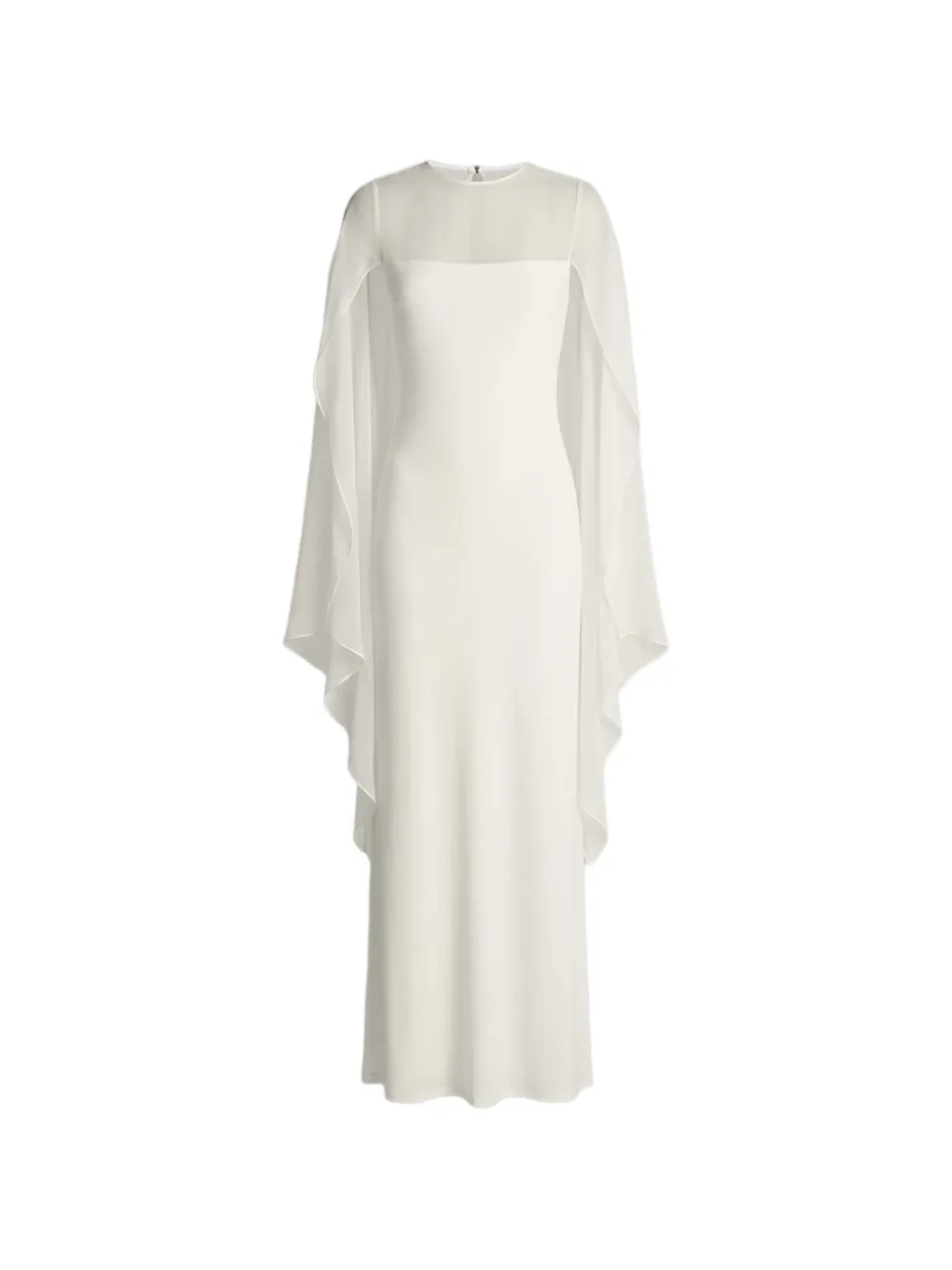 Alberta Ferretti sheer overlay maxi dress - Bianco