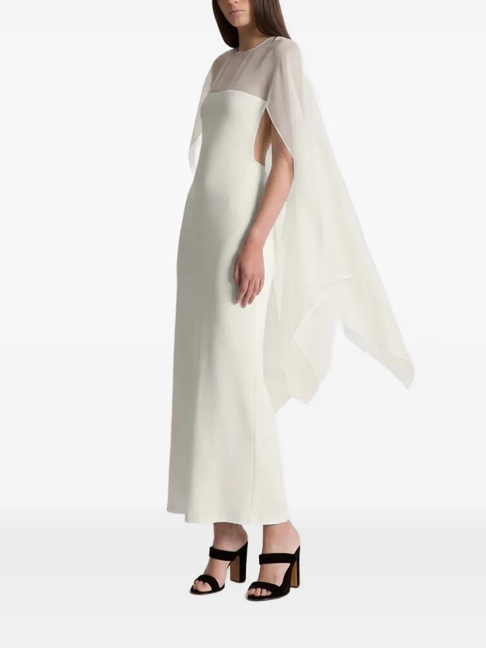 Alberta Ferretti Semi-doorzichtige maxi-jurk Beige
