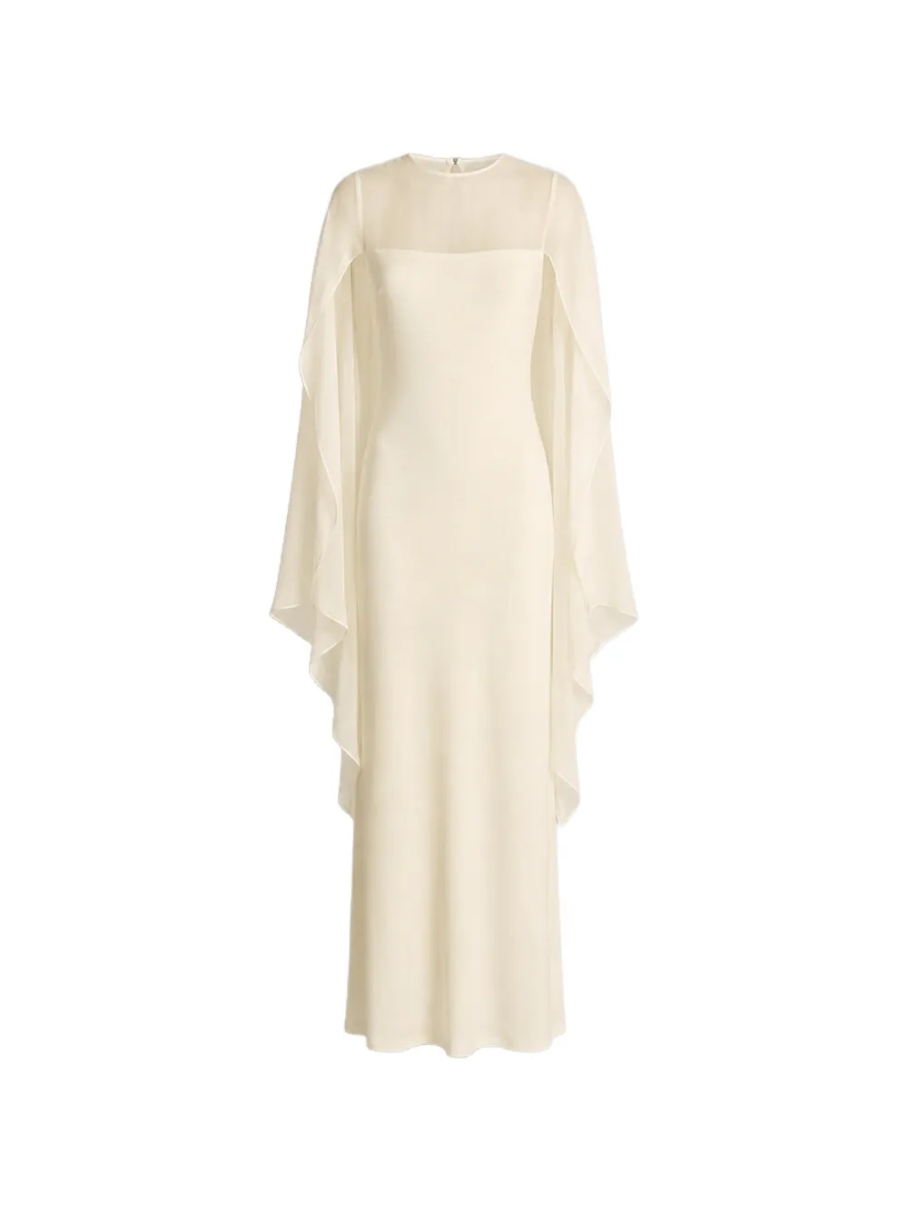 Alberta Ferretti sheer overlay maxi dress - White