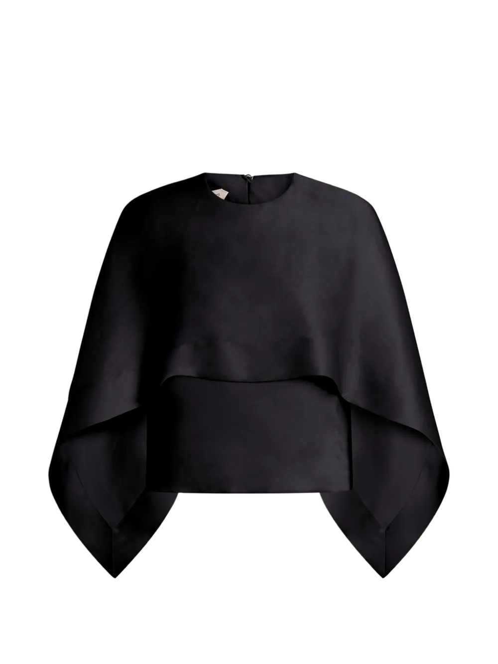 Alberta Ferretti Top stile mantella - Nero
