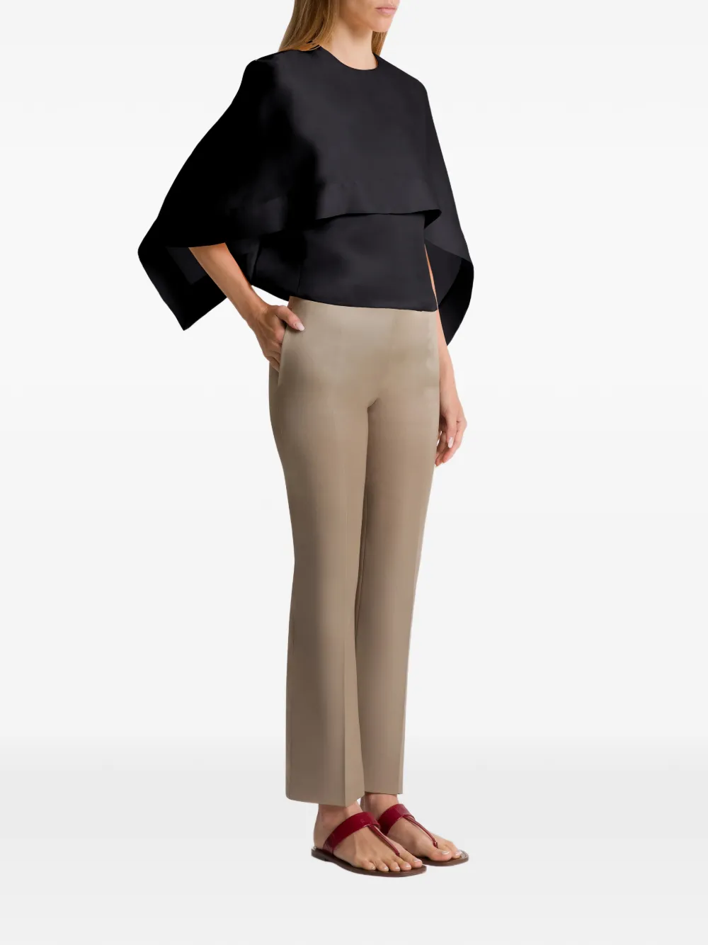  Alberta Ferretti Cape-style Top - Black 