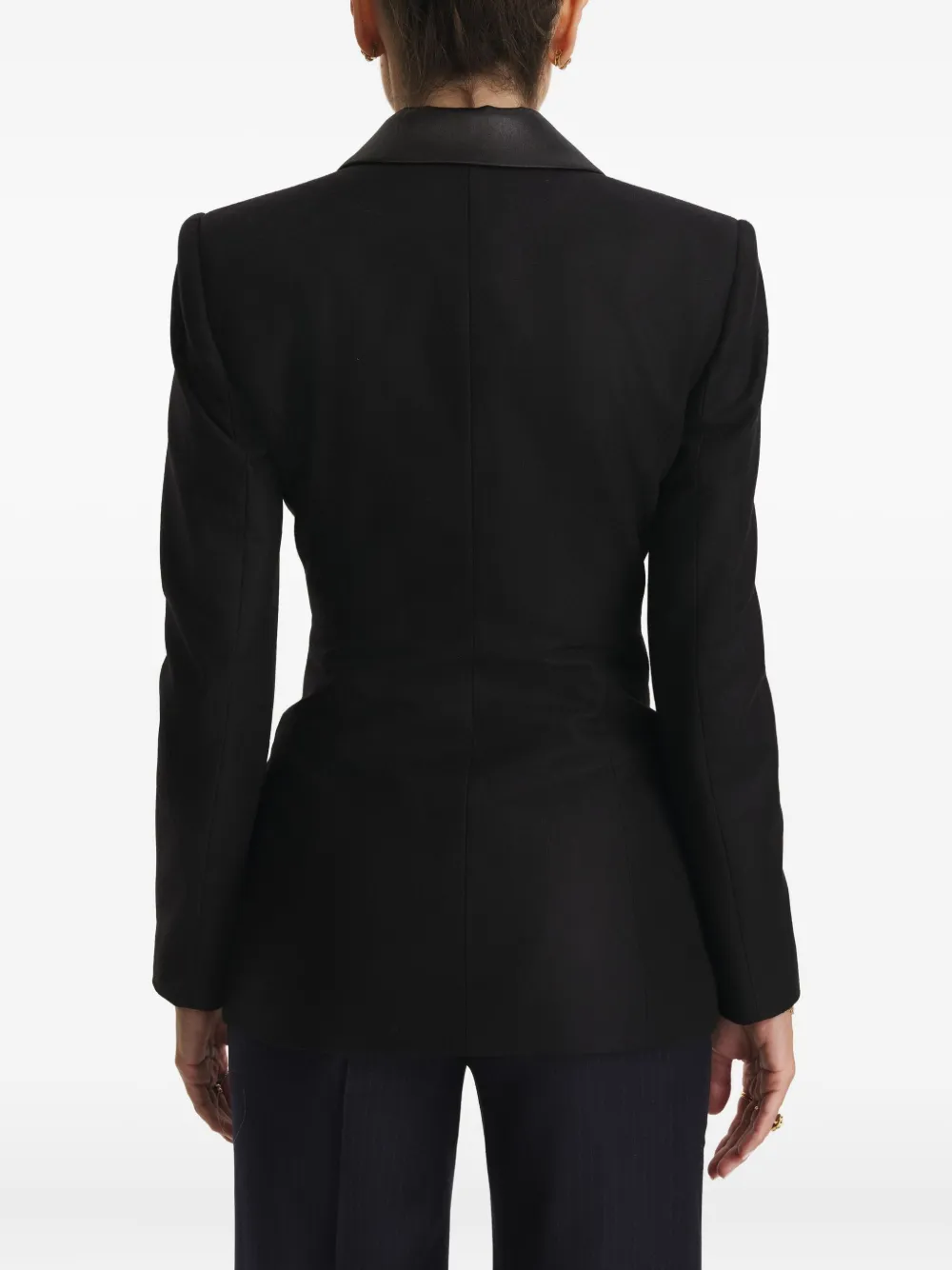 Cuanna Midi Double-breasted Blazer In Black