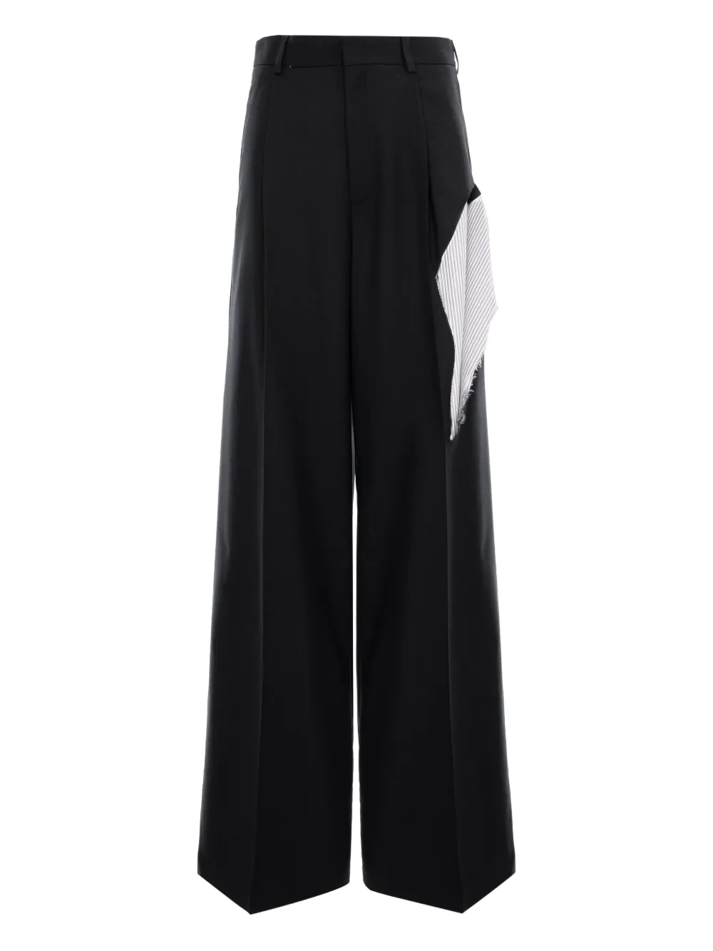Cuanna Tyra Stripe-detail Trousers In Black