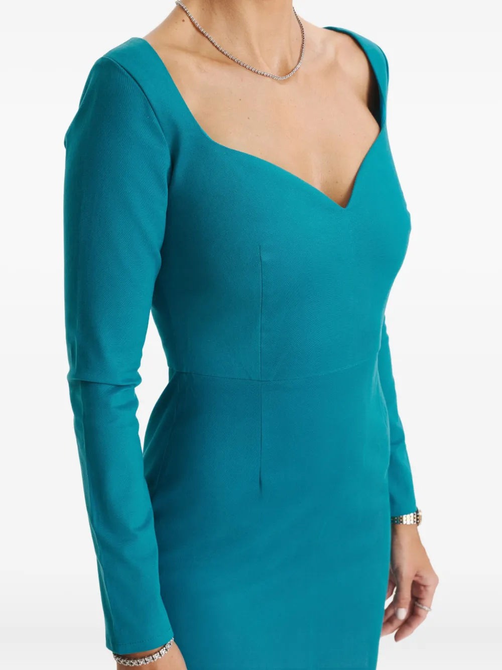 Cuanna Sophie Long-sleeved Midi Dress In Blue