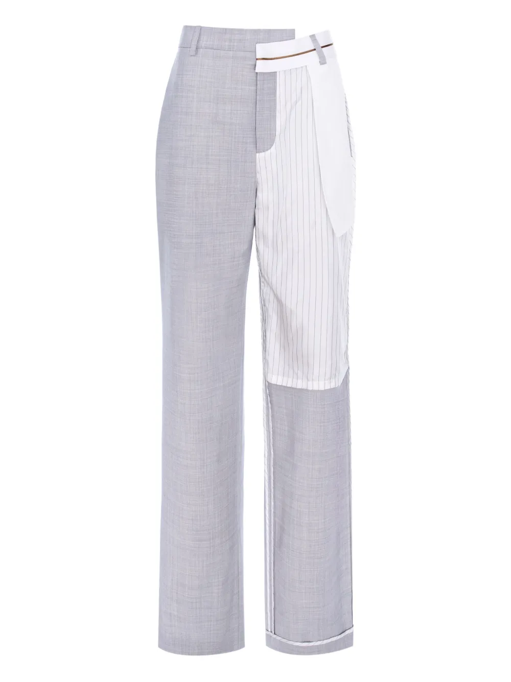 Cuanna Mark Pinstripe-panel Trousers In Multi