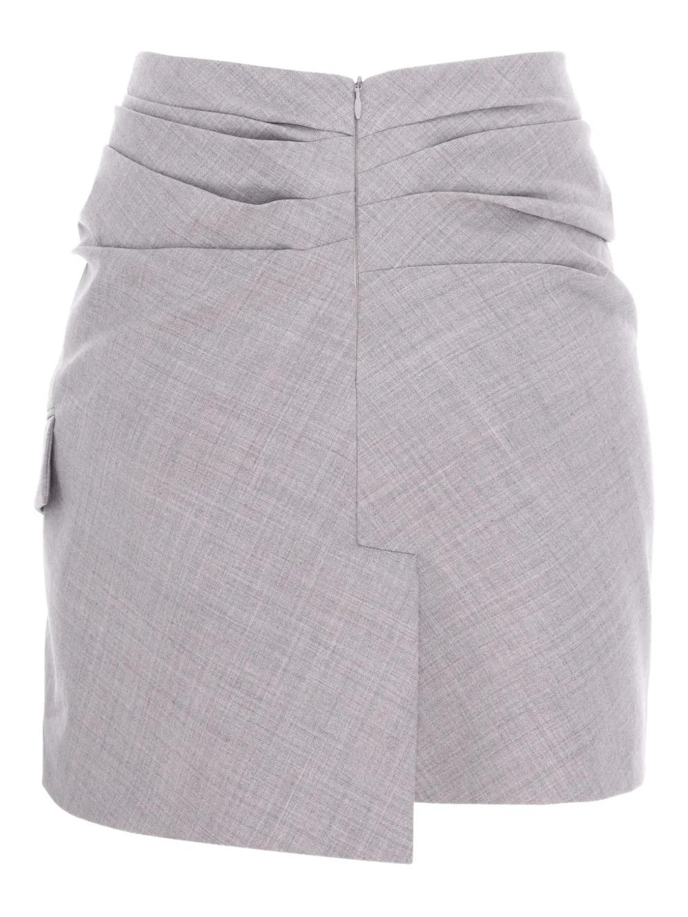 Cuanna Wanda Tie-detail Mini Skirt In Gray