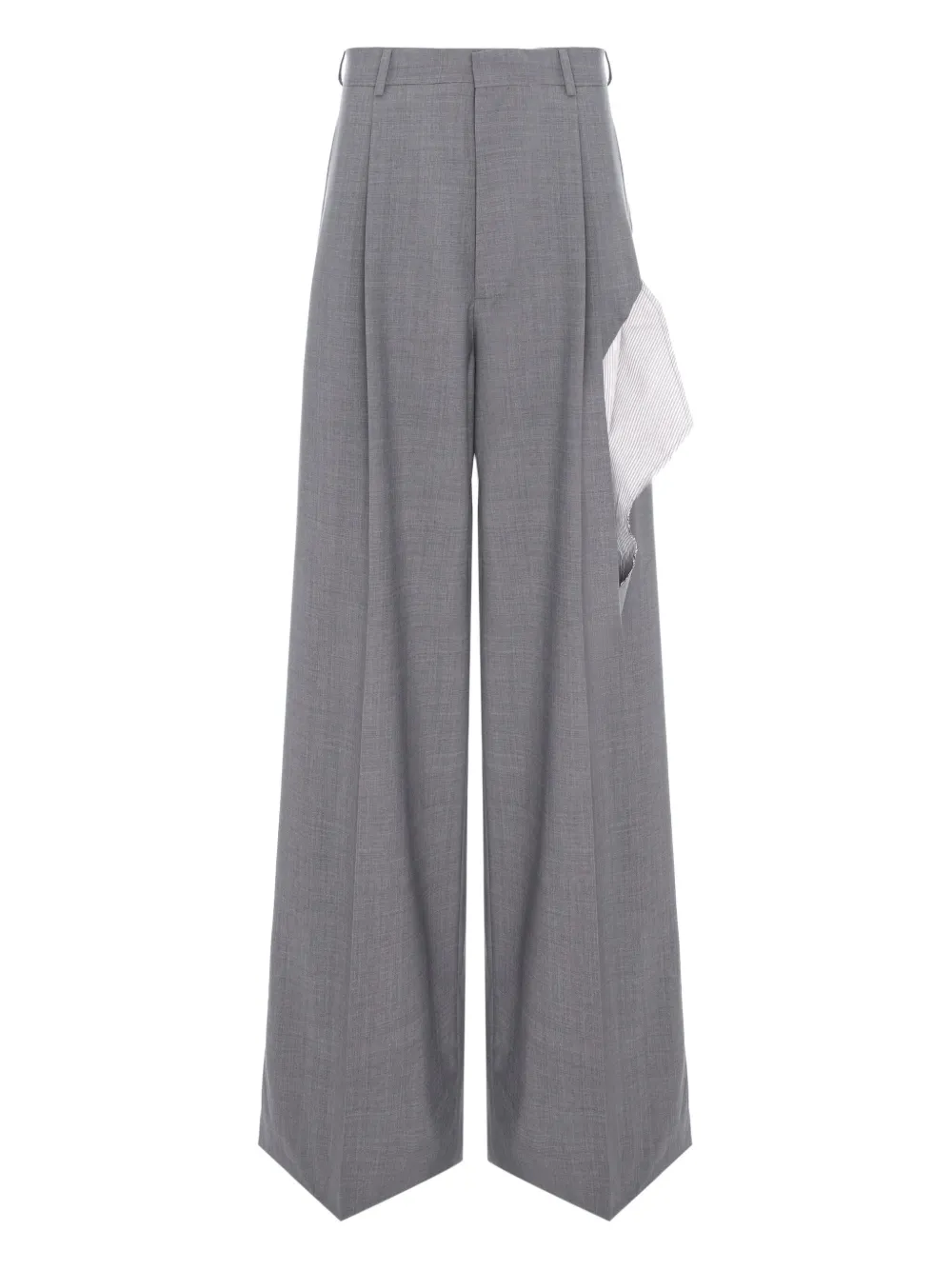 Cuanna Tyra Striped-detail Trousers In Gray
