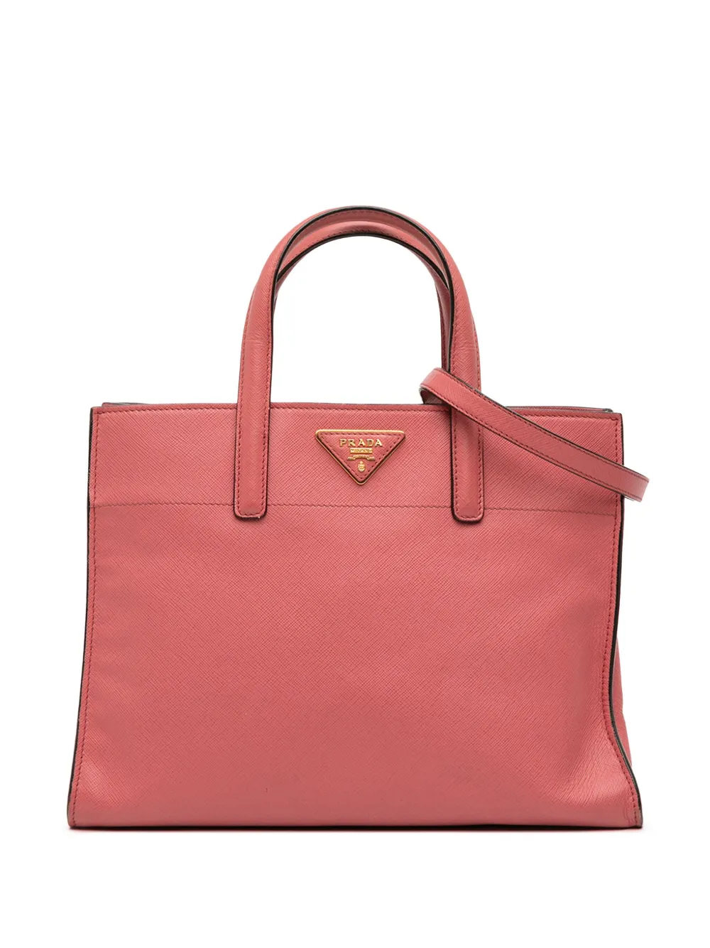 Prada Pre-Owned 2010-2025 Saffiano Soft Triple Pocket Tote satchel | Pink | Image 1