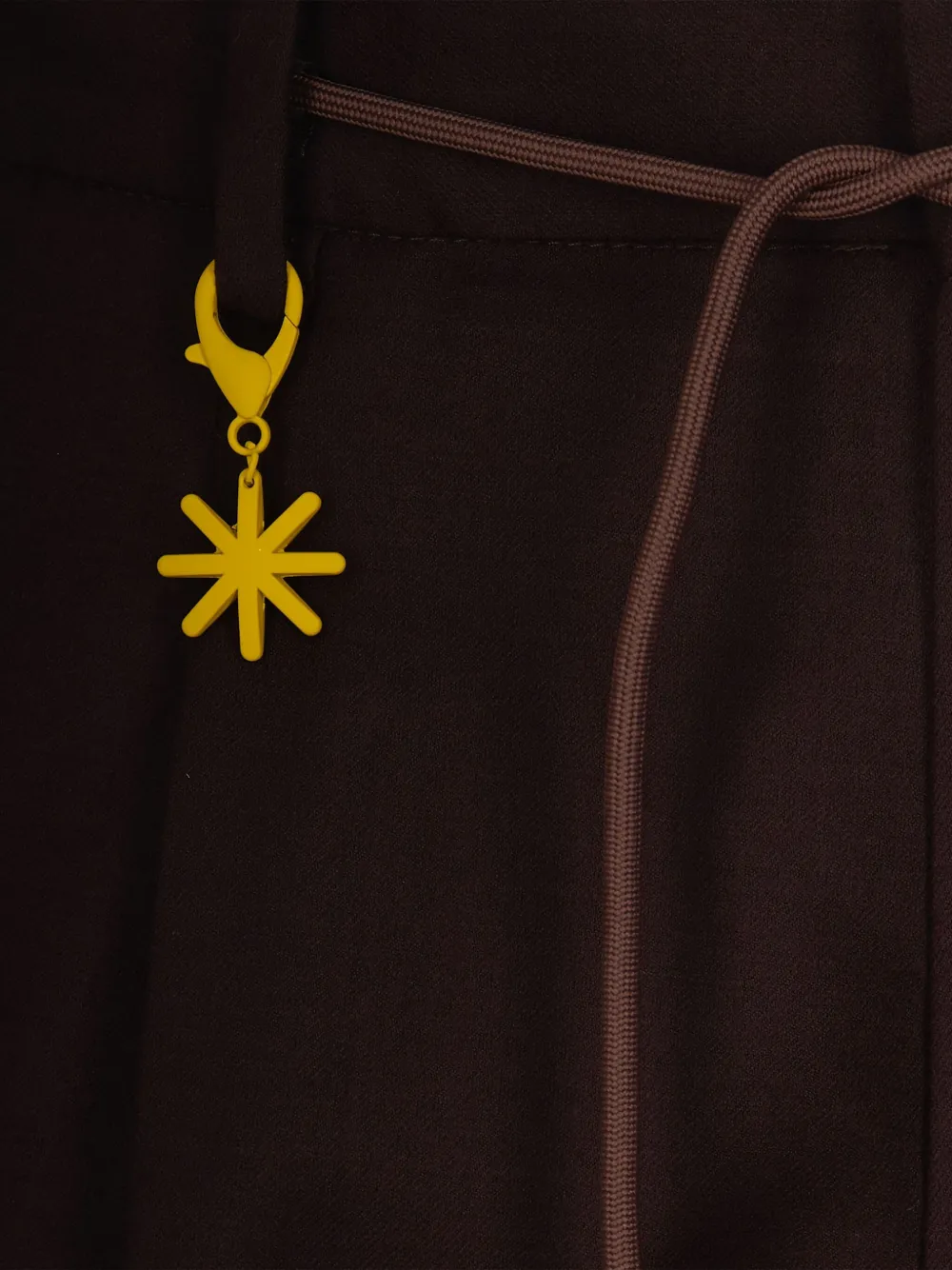 Manuel Ritz Broek met trekkoord en bedeldetail Bruin