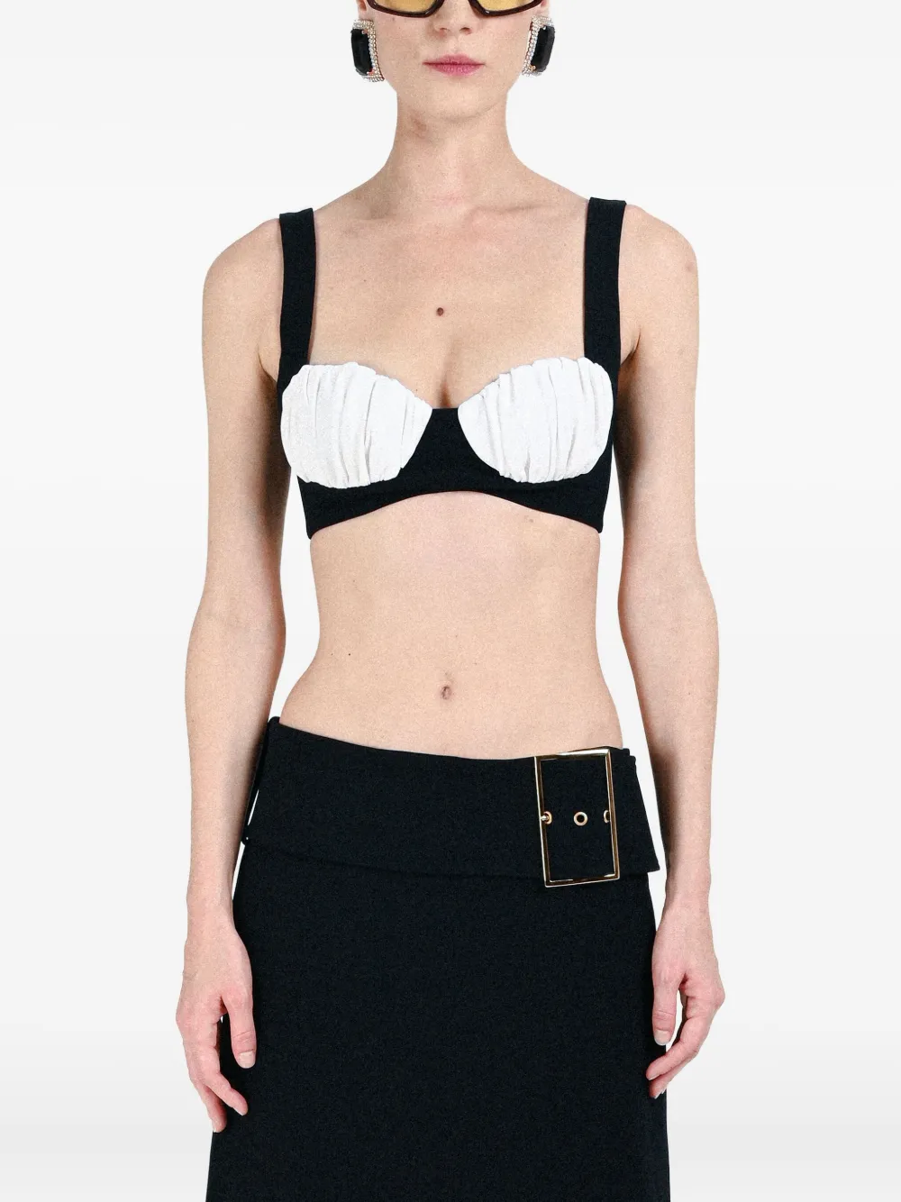 Rowen Rose gathered-cup bra | Black | Image 1