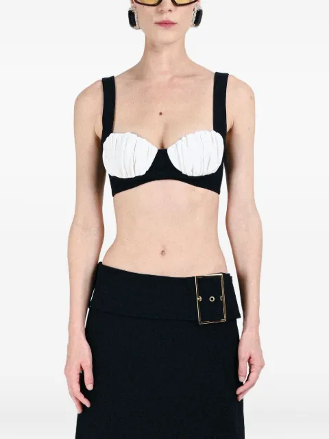 Rowen Rose gathered-cup bra