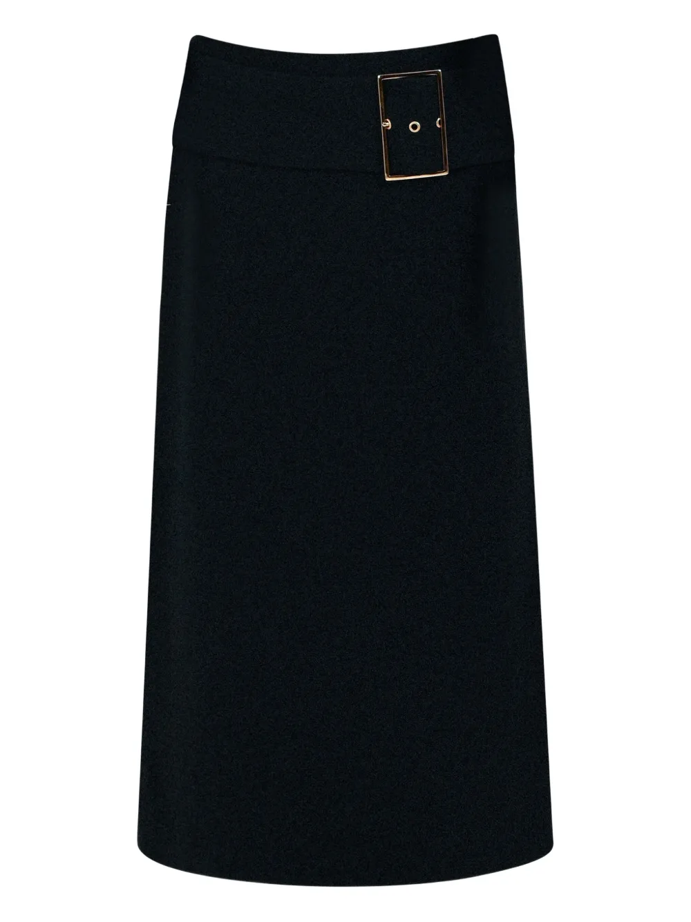 Rowen Rose Low-waist Buckle Maxi Skirt In Black