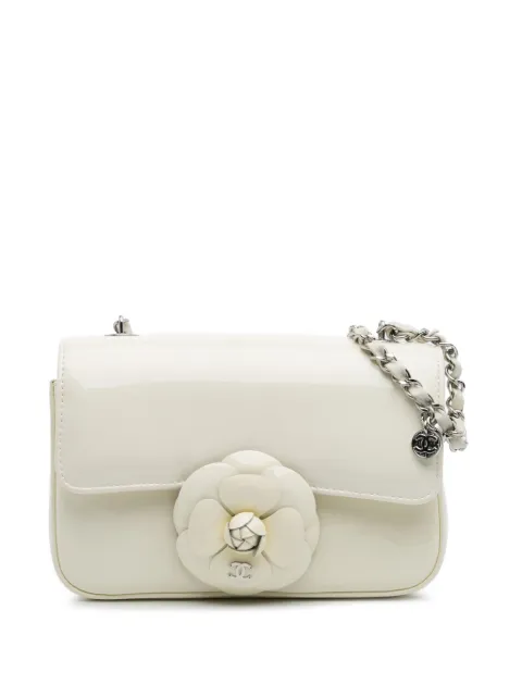 CHANEL Pre-Owned 2021-2025 Small Patent Camellia Single Flap crossbody bag