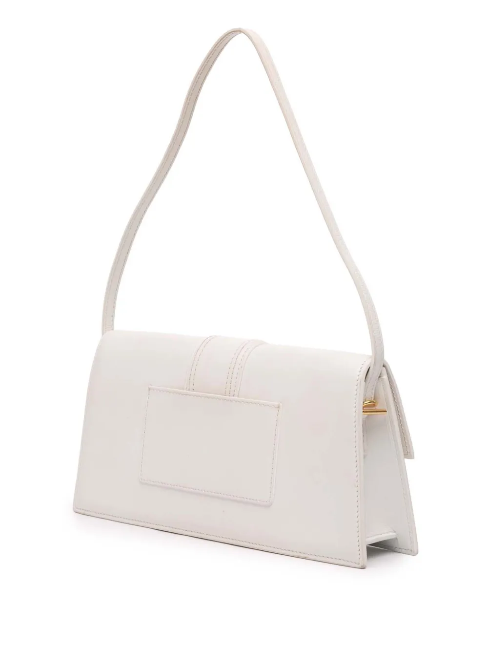 Pre-owned Jacquemus 2009-2025 Calfskin Le Bambino Long Shoulder Bag In White