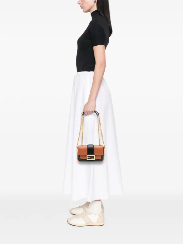 Fendi Pre-Owned 2010-2025 ミニ バイカラー ナッパ アポロ チェーン 