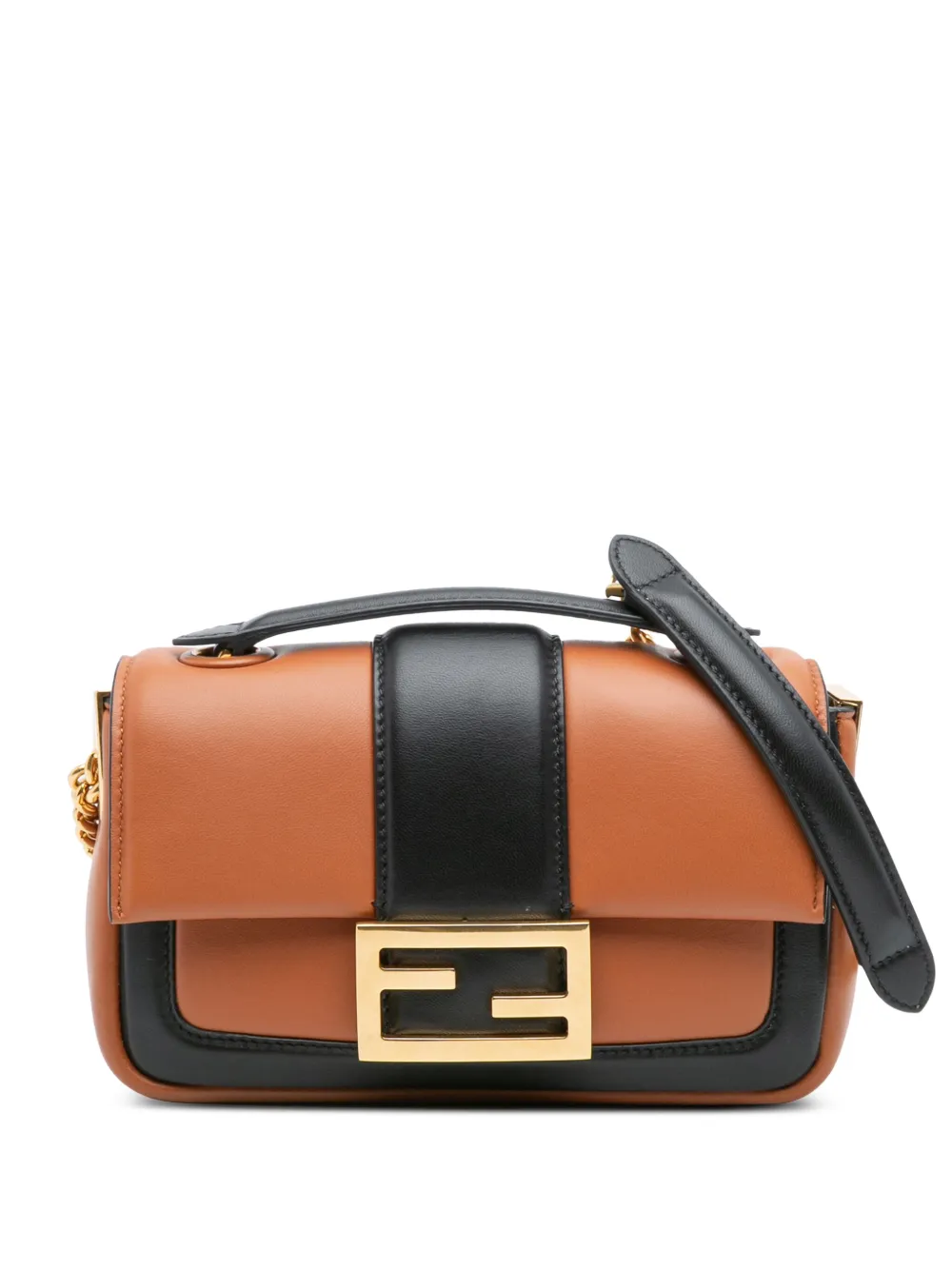 Fendi Pre-Owned 2010-2025 Mini Bicolor Nappa Apolo Chain Baguette shoulder bag | Black | Image 1