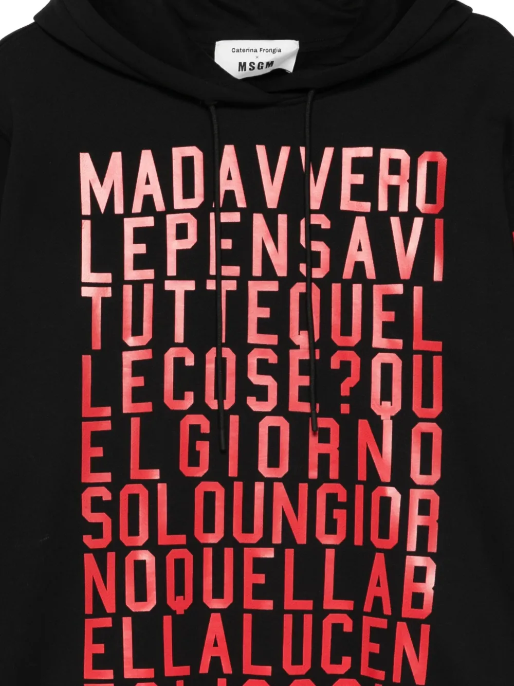 MSGM Hoodie met print Zwart