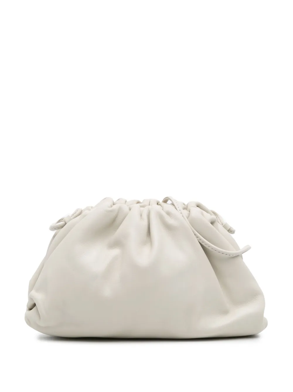 Pre-owned Bottega Veneta 2012-2025 Lambskin The Mini Pouch Crossbody Bag In White