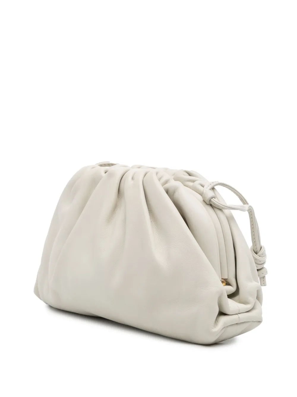 Pre-owned Bottega Veneta 2012-2025 Lambskin The Mini Pouch Crossbody Bag In White