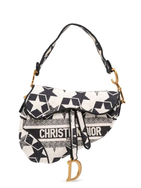 Christian Dior Pre-Owned 2021 Embroidered Canvas Stars Saddle Bag shoulder bag