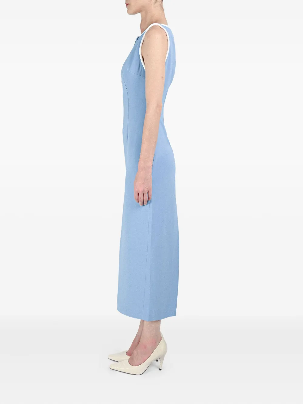 Rowen Rose Hole-detail Maxi Dress In Blue