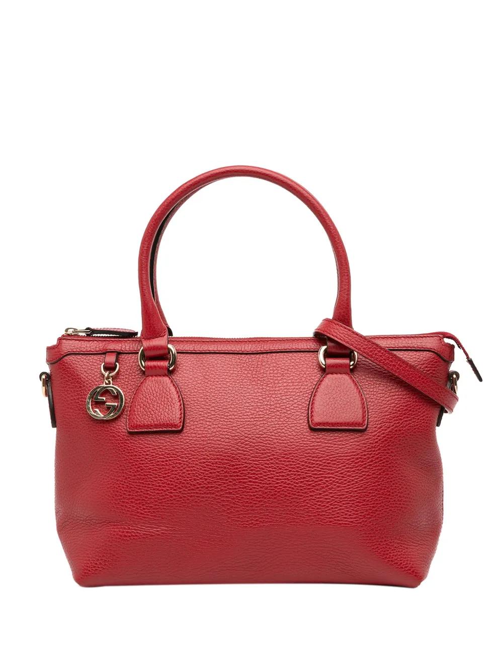 Gucci Pre-Owned 2016-2025 Dollar Calfskin GG Charm satchel - Rosso