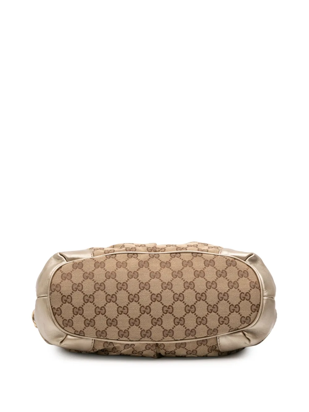 Pre-owned Gucci 2016-2025 Gg Canvas Sukey Satchel In Brown