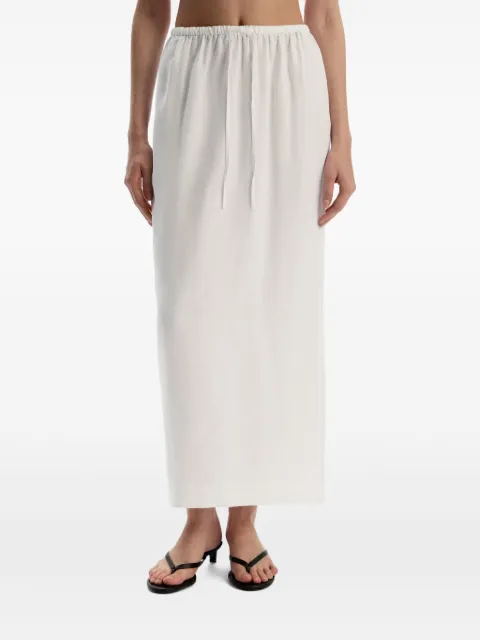 12 STOREEZ drawstring-waist linen skirt