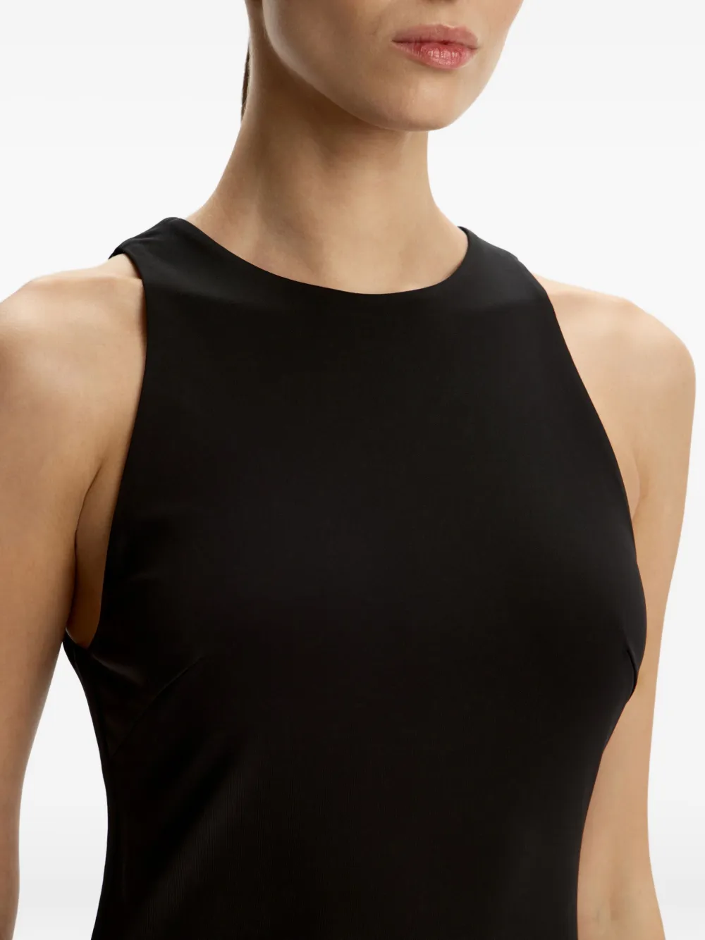 12 STOREEZ Gedrapeerde maxi-jurk Zwart