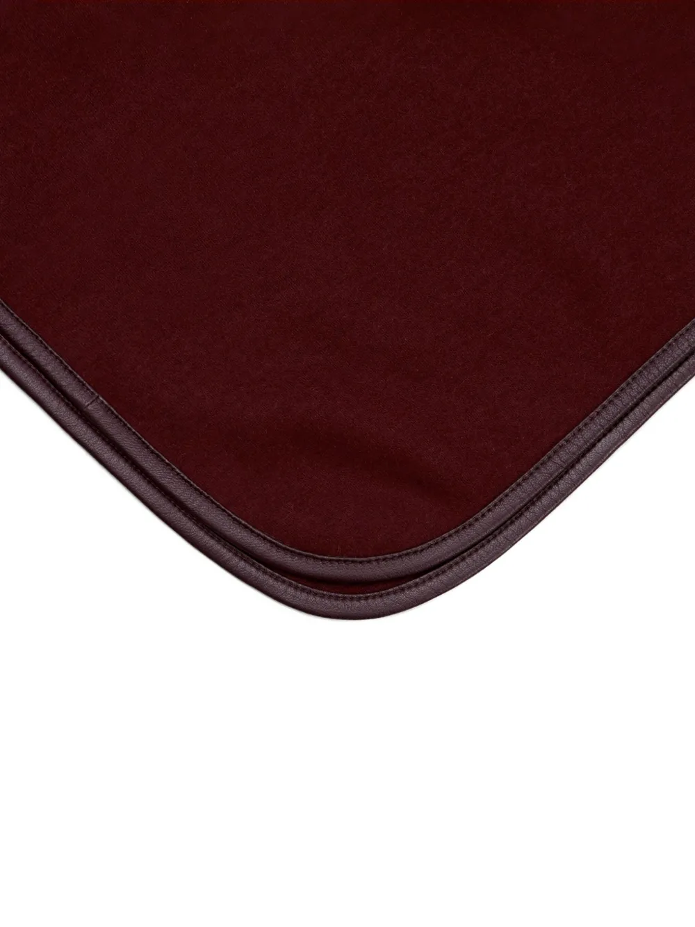 12 STOREEZ Sjaal met leren afwerking - Rood