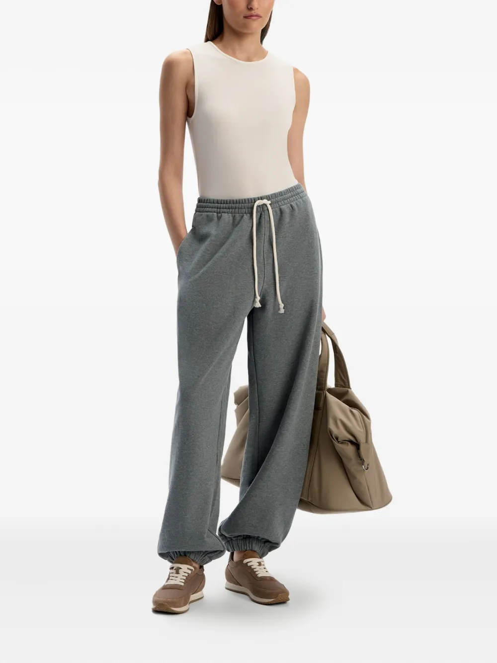 12 Storeez Drawstring Track Pants In Gray