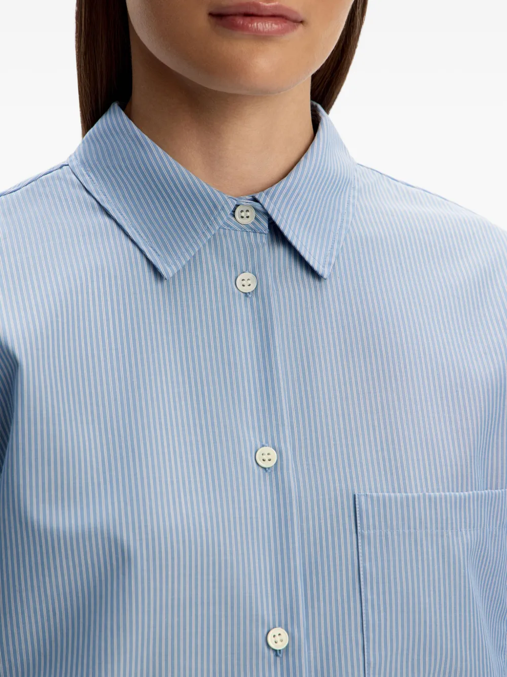 12 STOREEZ Gestreept blouse Blauw