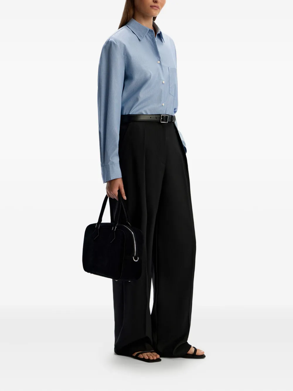 12 STOREEZ Gestreept blouse - Blauw