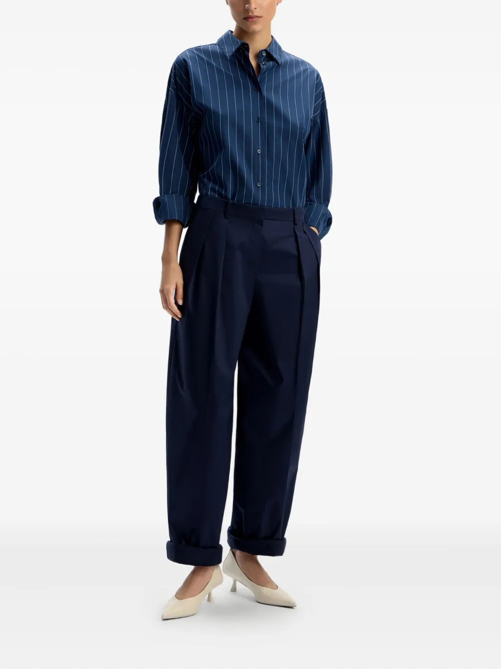 12 STOREEZ pleated trousers - Blauw